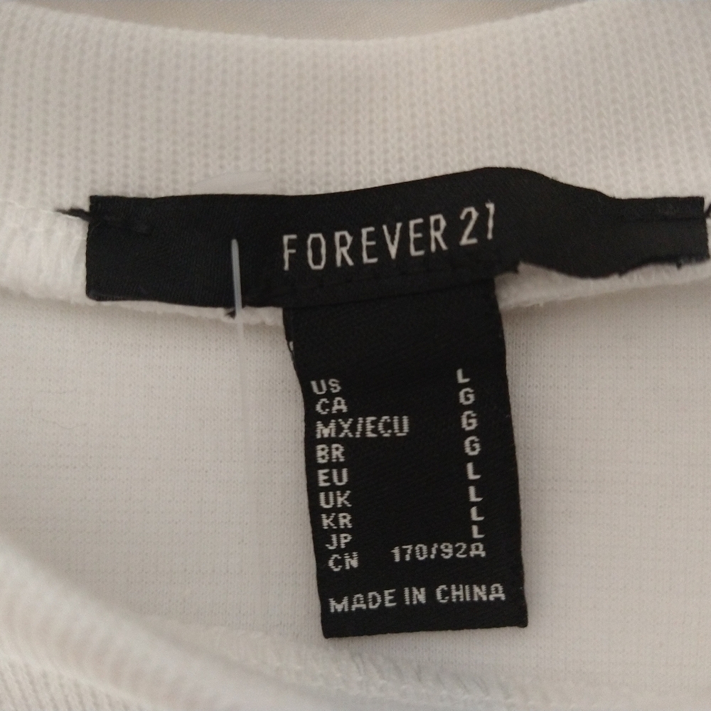 NWT Forever 21 Cropped Los Angeles Pullover Sweatshirt - Picture 5 of 6